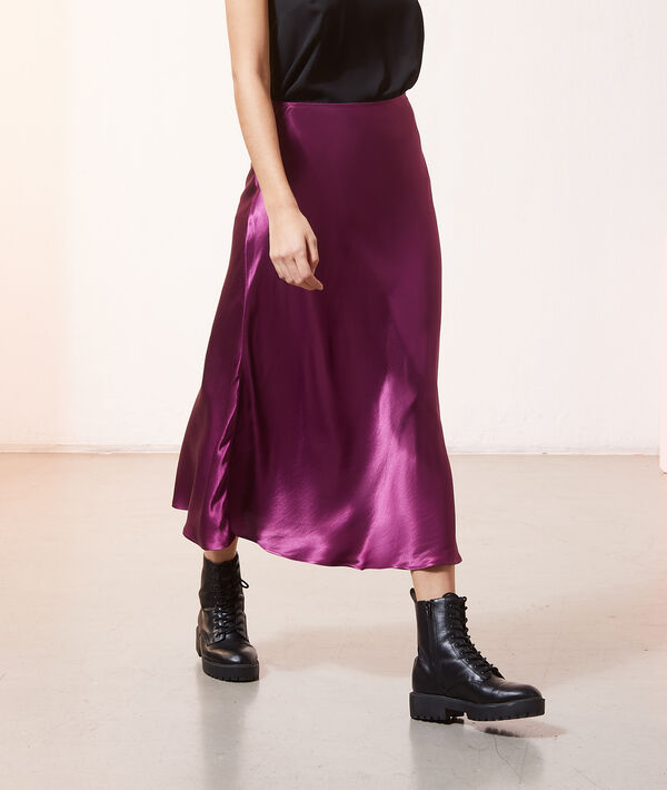 Falda midi satinada Falda midi satinada