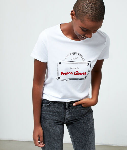 T-shirt à message "Rue de la French Liberté" T-shirt à message "Rue de la French Liberté"