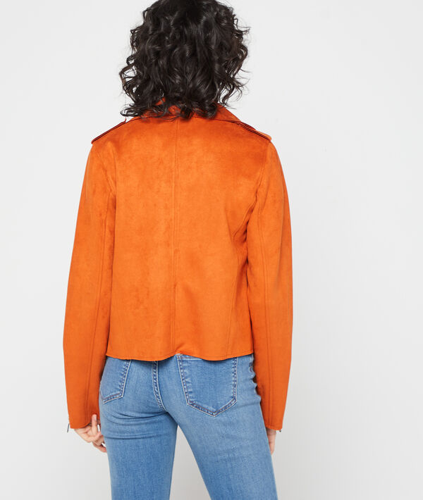 Chaqueta de motero efecto ante Chaqueta de motero efecto ante