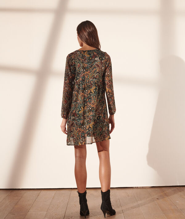 Robe courte fluide imprimé fleuri Robe courte fluide imprimé fleuri