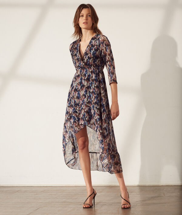 Robe longue fluide smockée imprimé fleuri Robe longue fluide smockée imprimé fleuri