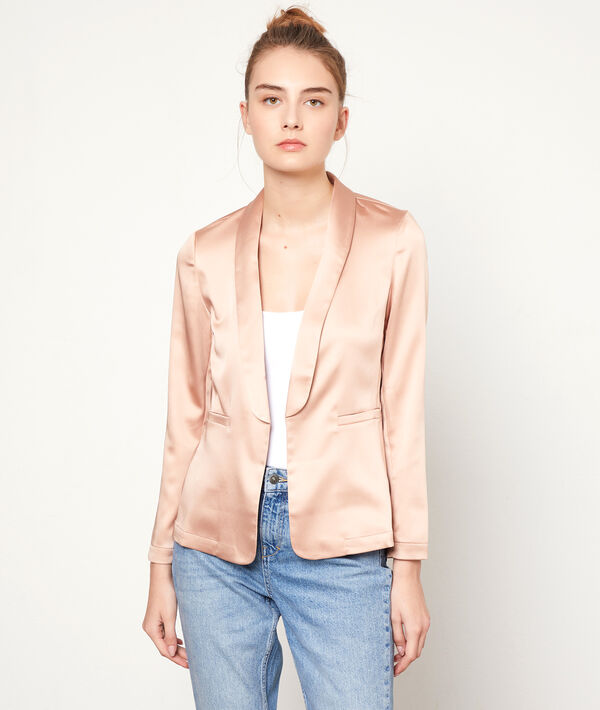 Blazer con detalles satinados Blazer con detalles satinados
