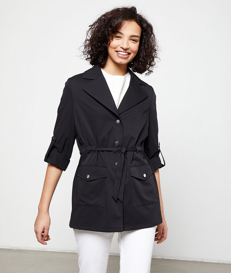 Trench corto negro.
