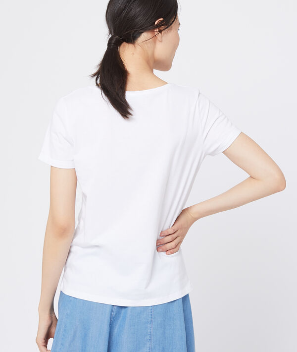Camiseta ‘Et puis au pire on s’aime’ de algodón Camiseta ‘Et puis au pire on s’aime’ de algodón