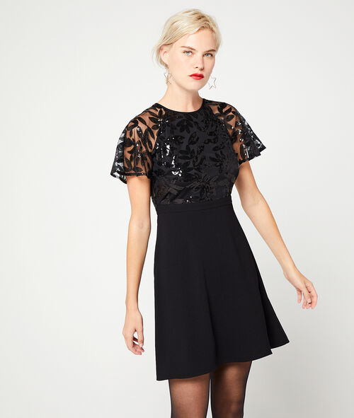 Vestido espalda abierta con lentejuelas Vestido espalda abierta con lentejuelas