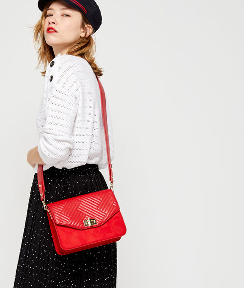 Bolso bandolera efecto piel y ante Bolso bandolera efecto piel y ante