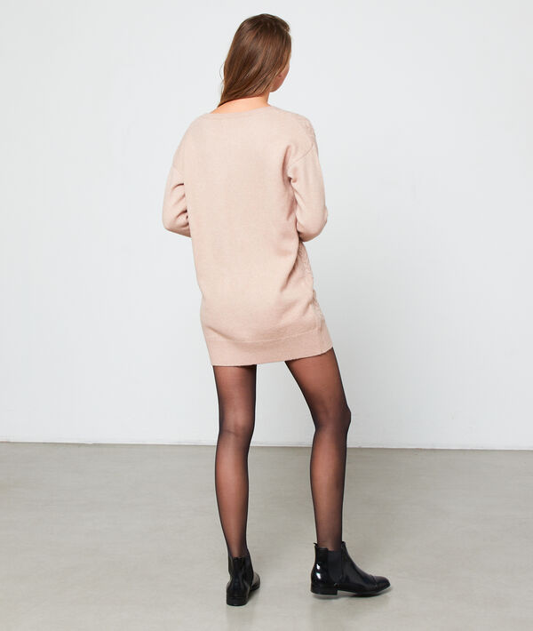 Vestido suéter de punto trenzado Vestido suéter de punto trenzado