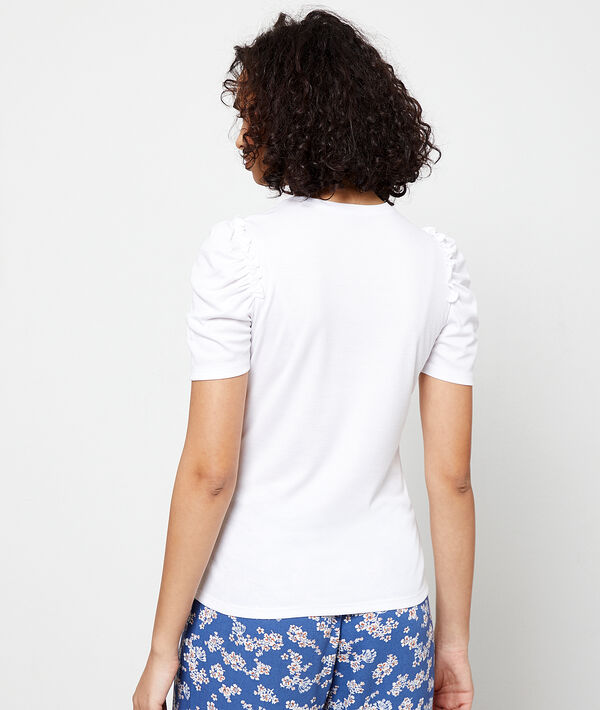 Camiseta mangas drapeadas Camiseta mangas drapeadas