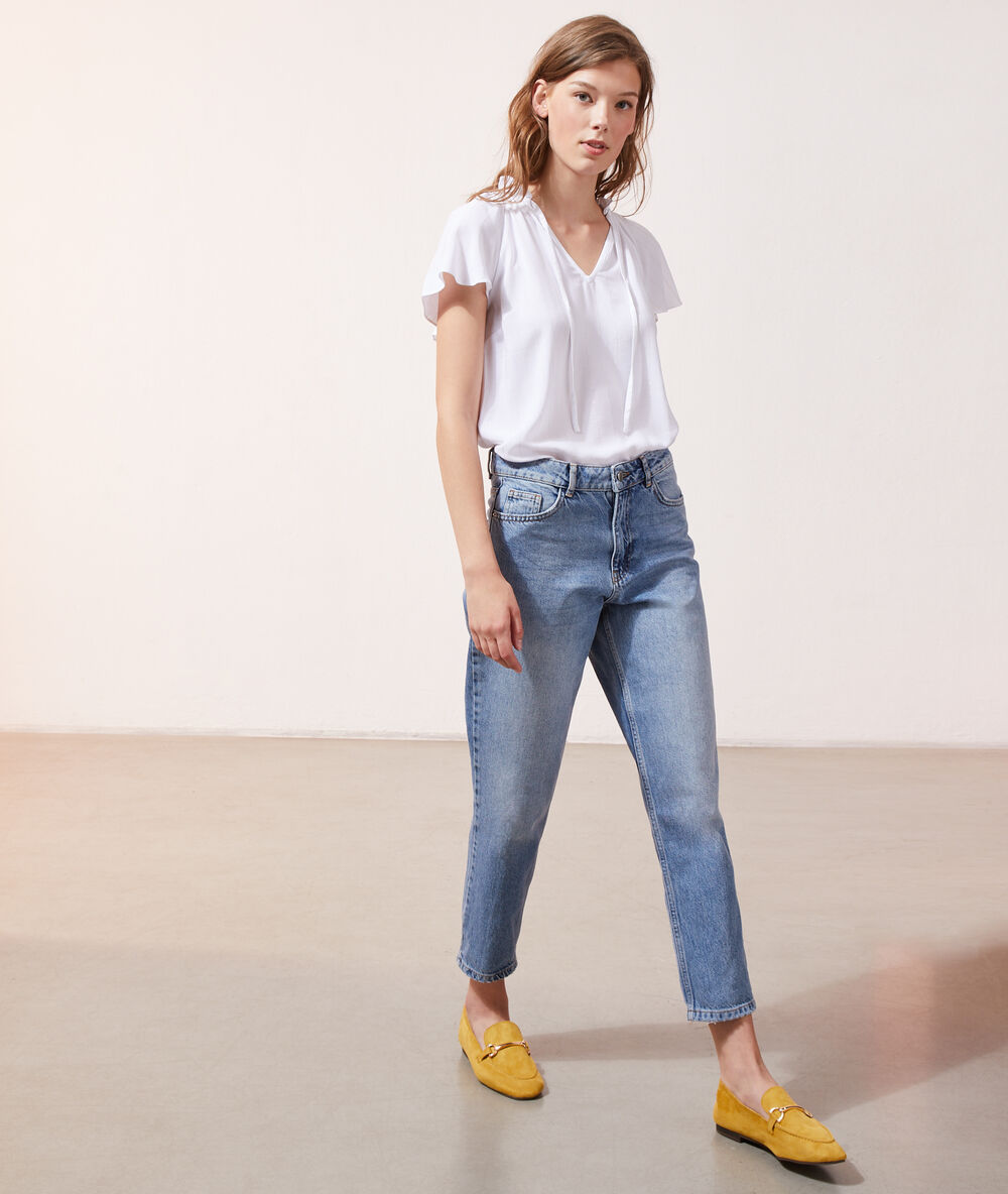 Blusa vaporosa crudo.