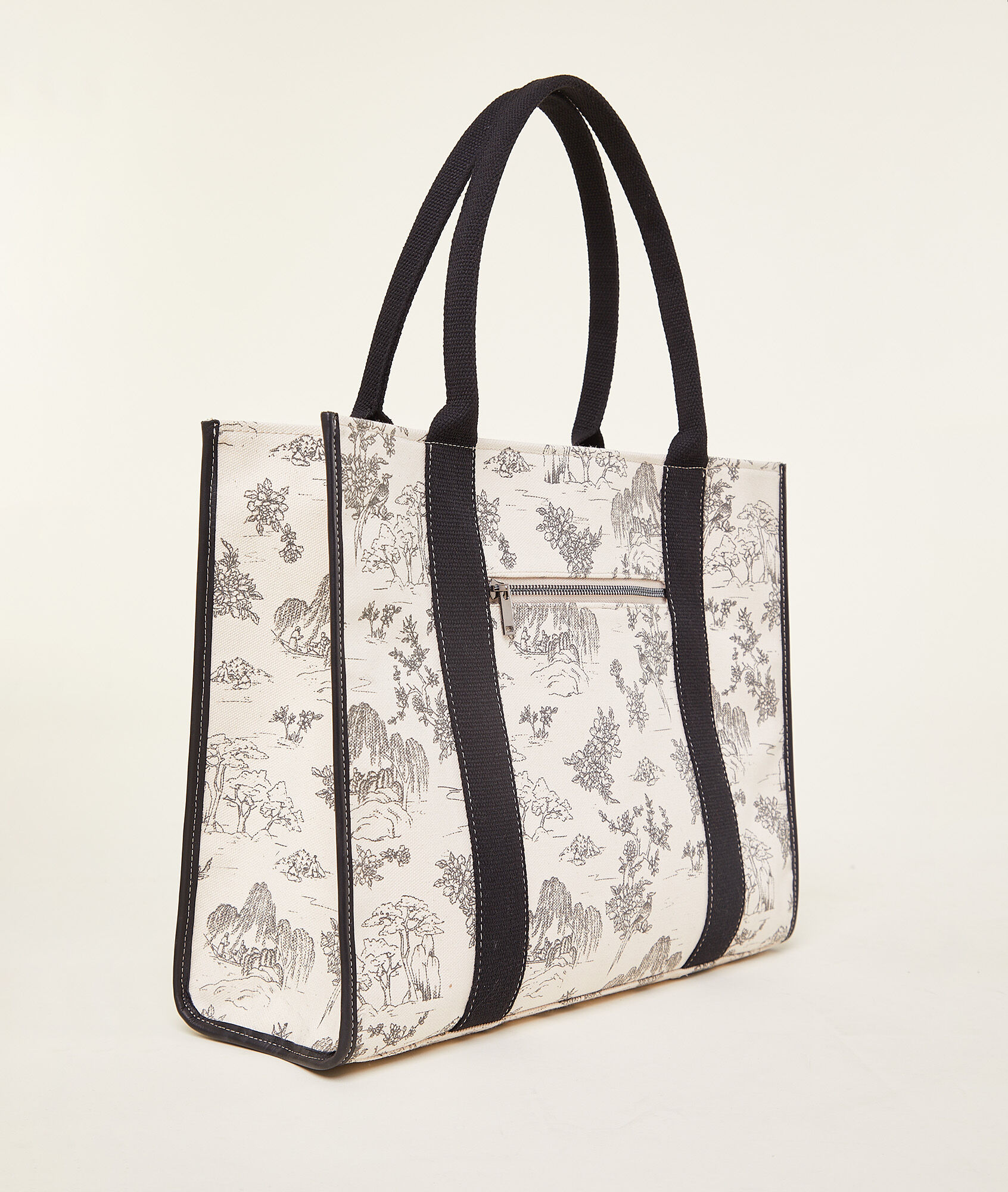 Bolso shopper estampado - CAMILLE - ECRU - ETAM