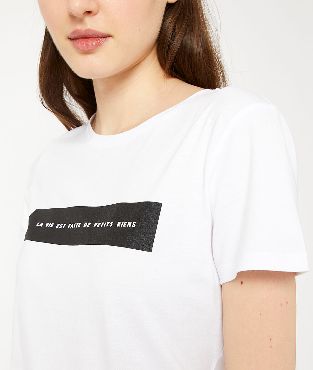 Camiseta ‘la vie est faite de petits riens’ blanco.