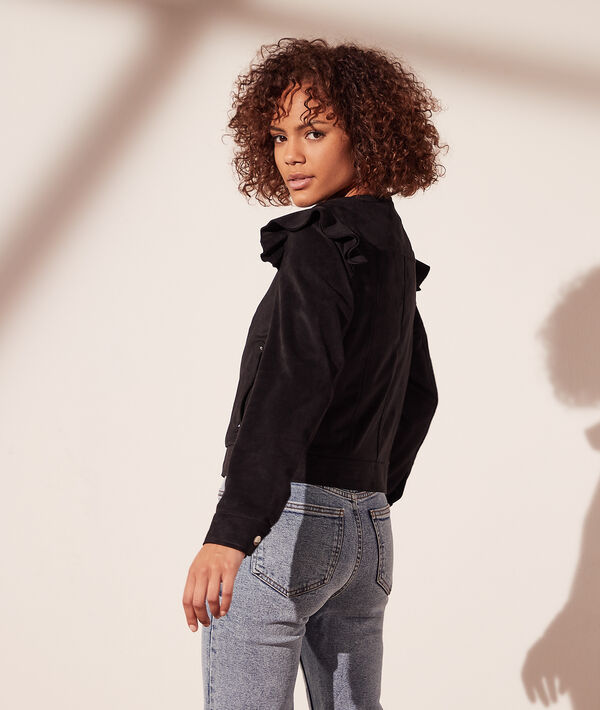 Chaqueta de ante con volantes Chaqueta de ante con volantes