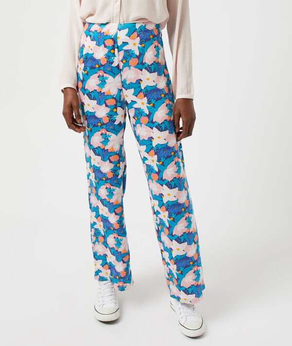 Pantalón largo estampado floral Pantalón largo estampado floral