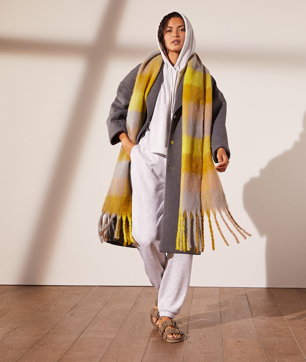 Abrigo largo oversize antracita.