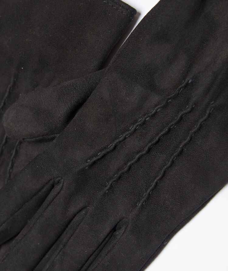 Guantes de cuero negro.