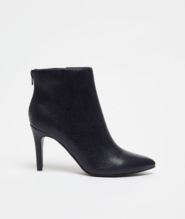 Botines de talón efecto serpiente Botines de talón efecto serpiente