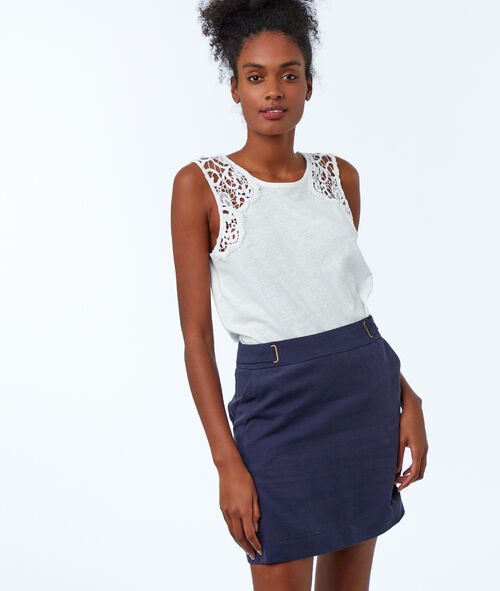 Falda recta tencel Falda recta tencel