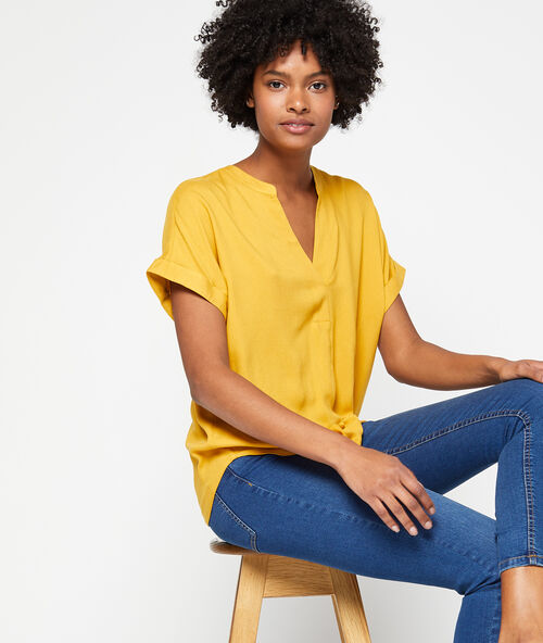 Blusa cuello tunecino c.curry.