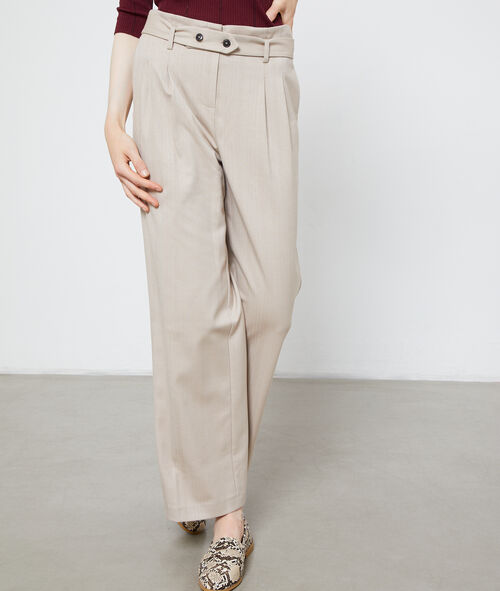 Pantalón ancho con cinturón Pantalón ancho con cinturón