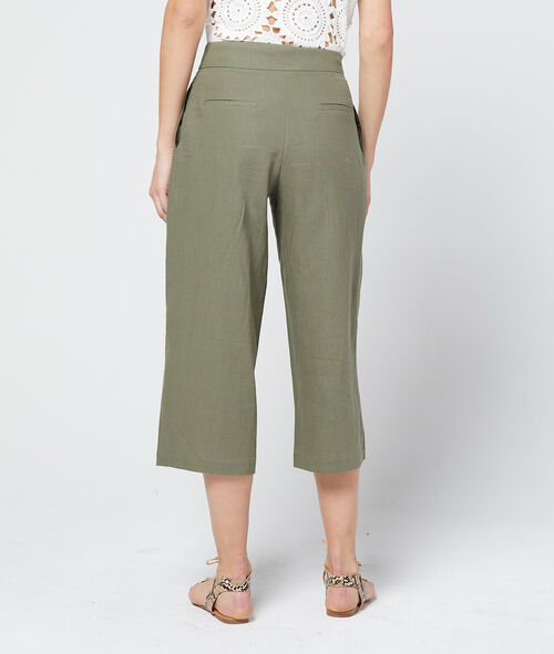 Pantalón midi con botones Pantalón midi con botones