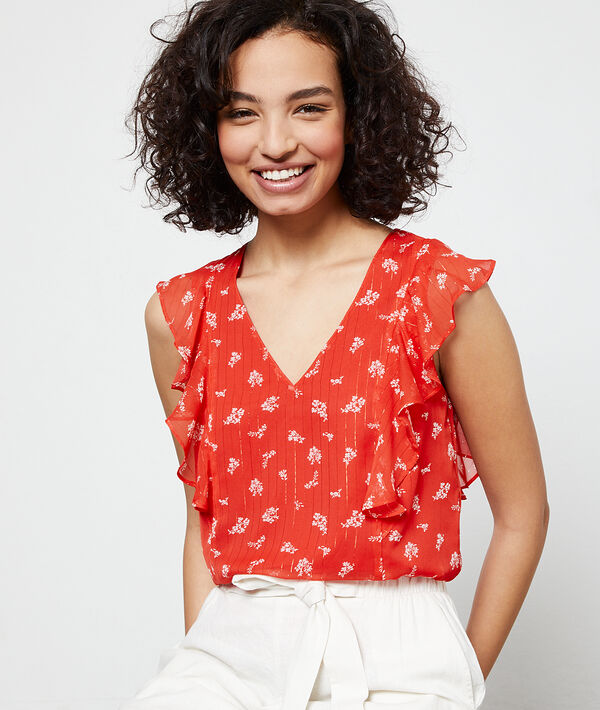 Blusa estampada con volantes Blusa estampada con volantes