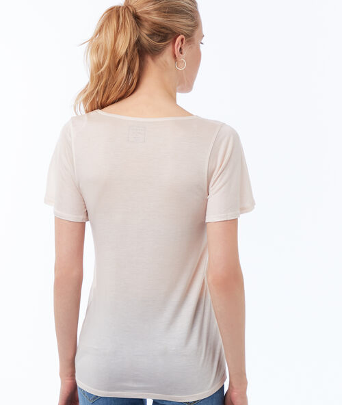 Camiseta escote en v tencel c.nude.