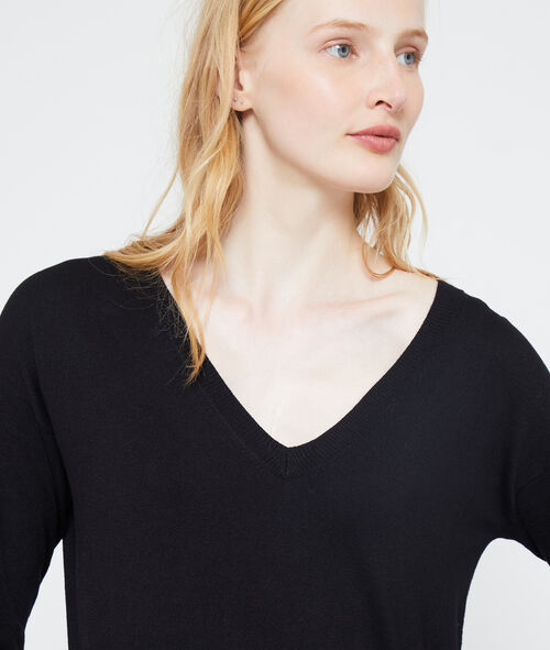 Pull col v en maille fine Pull col v en maille fine