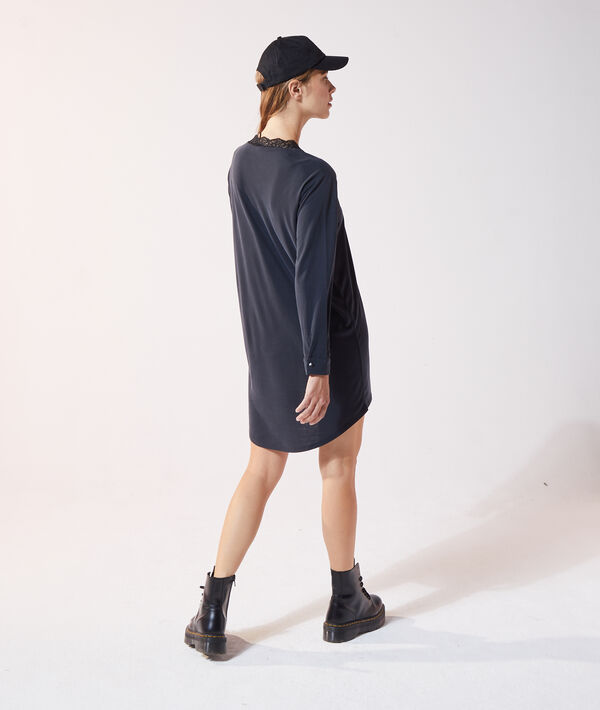 Vestido camisero motivos de encaje Vestido camisero motivos de encaje
