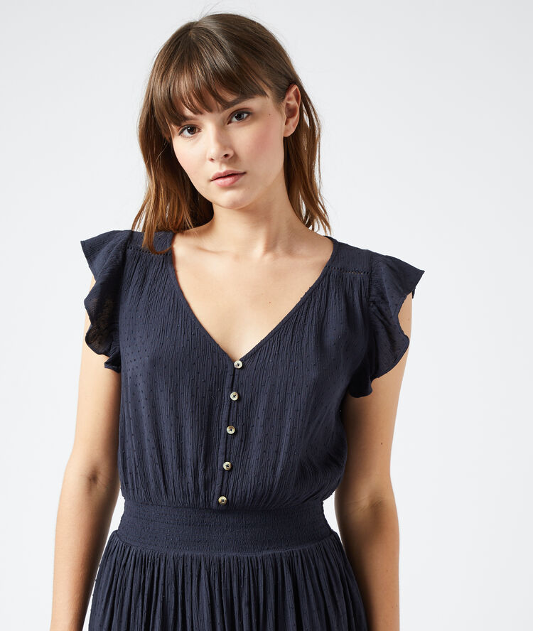 Vestido largo tul plumeti negro.