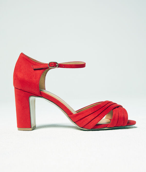 Sandalias de talón efecto ante Sandalias de talón efecto ante