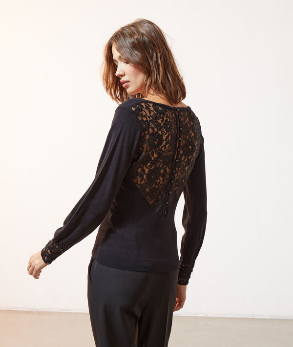 Pull fin dos dentelle Pull fin dos dentelle