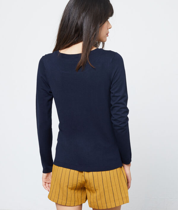 Suéter cuello redondo punto fino Suéter cuello redondo punto fino