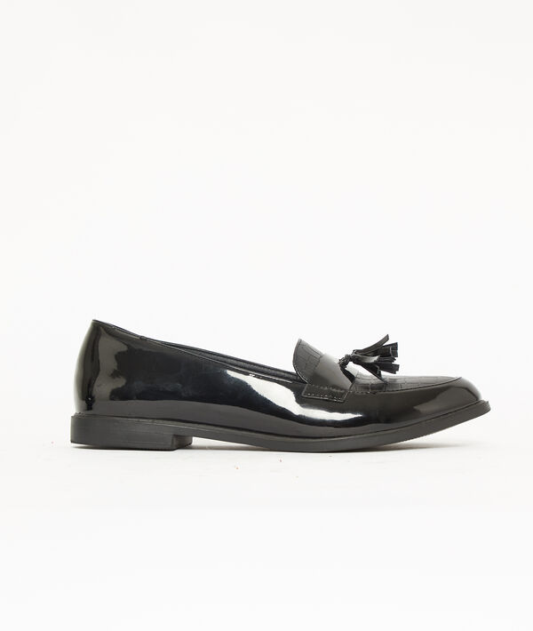 Mocasines de charol efecto cocodrilo Mocasines de charol efecto cocodrilo