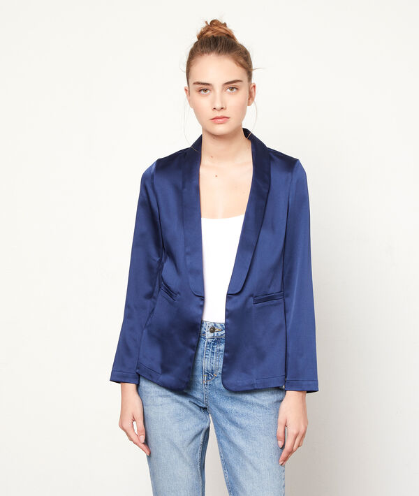 Blazer con detalles satinados Blazer con detalles satinados