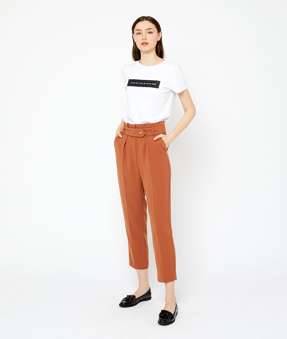 Camiseta ‘la vie est faite de petits riens’ blanco.