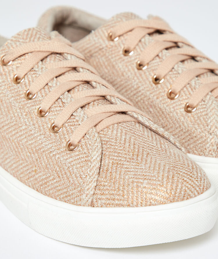 Zapatillas de lino rosa.