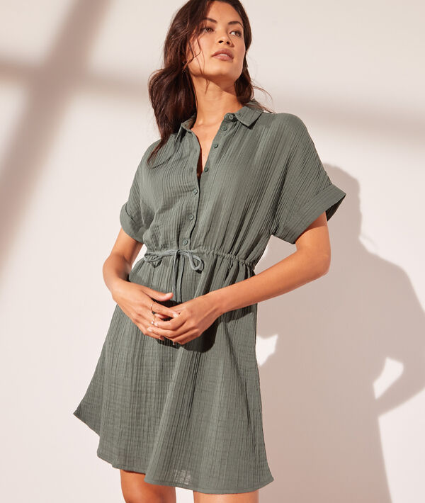 Vestido camisero anudado Vestido camisero anudado