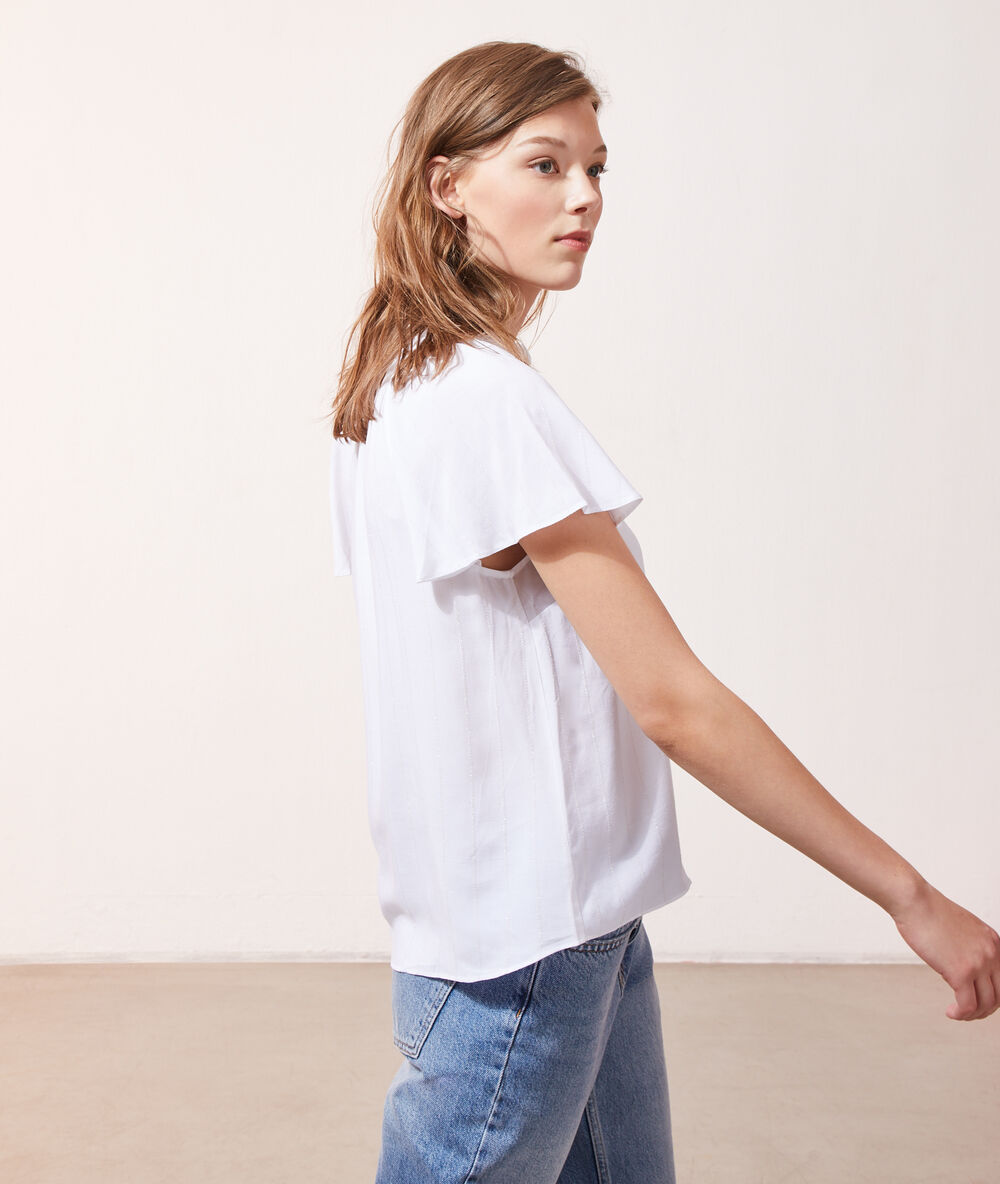 Blusa vaporosa crudo.