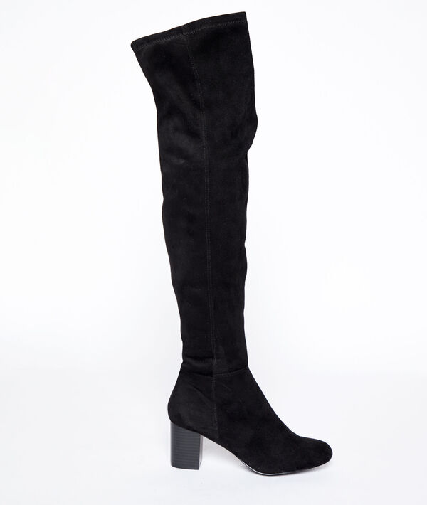 Botas altas de talón efecto ante Botas altas de talón efecto ante