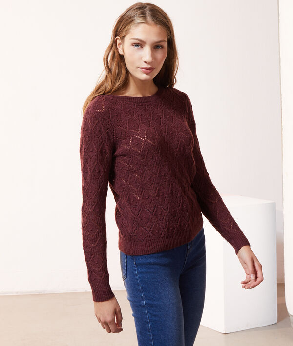 Pull maille pointelle noué au dos Pull maille pointelle noué au dos