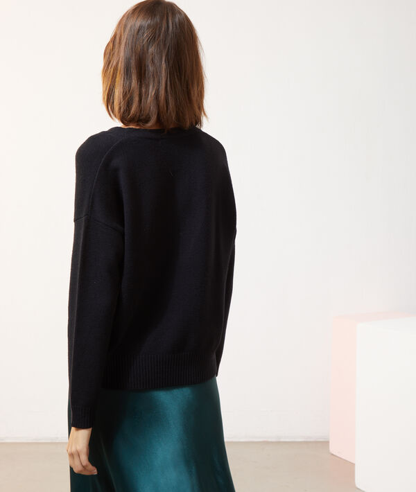 Pull col v détails dentelle Pull col v détails dentelle