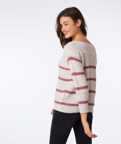 Jersey de punto grueso y fibras metalizadas c.nude.