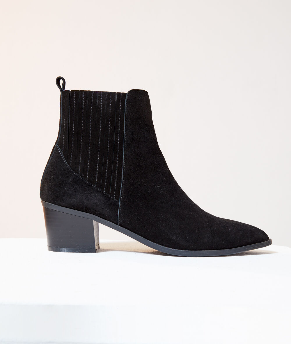 Botines efecto ante negro.