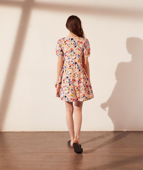 Vestido de corte evasé, estampado floral Vestido de corte evasé, estampado floral