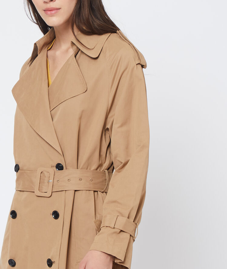 Trench con cinturón c.beige.