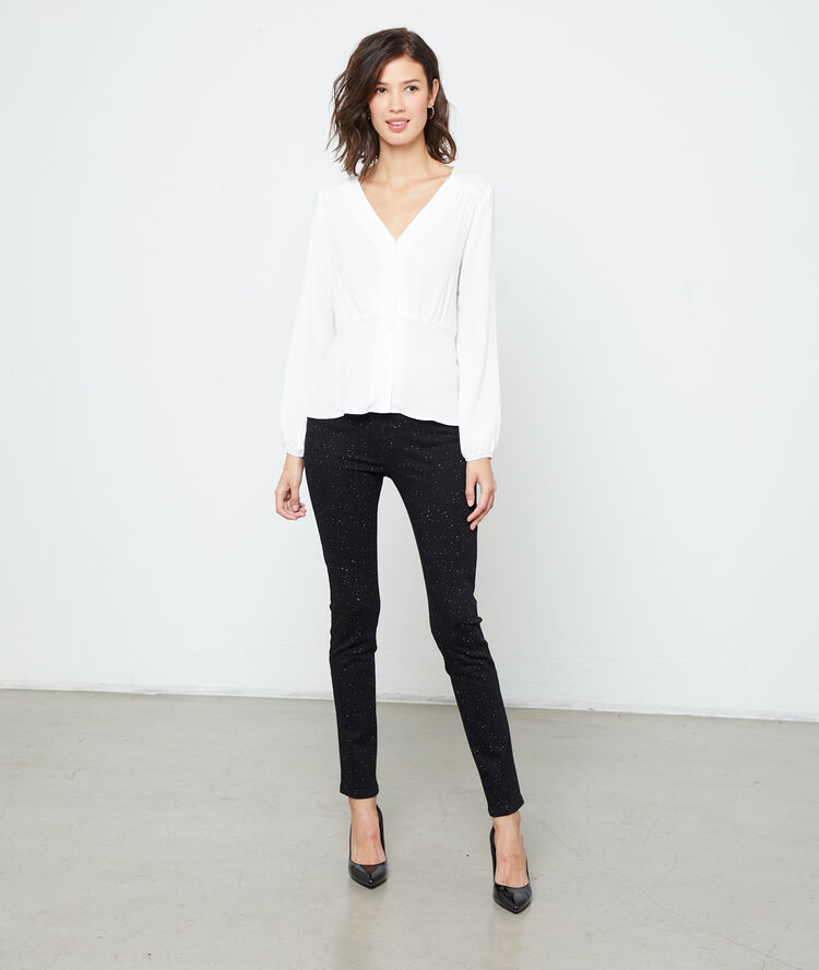 Blusa abotonada crudo.