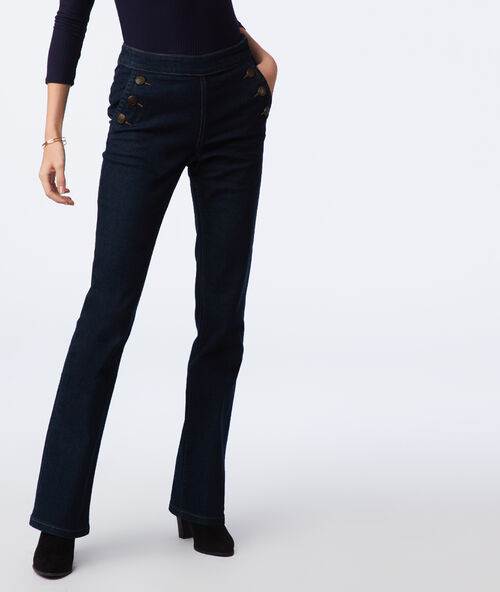 Vaquero de campana abotonado denim.