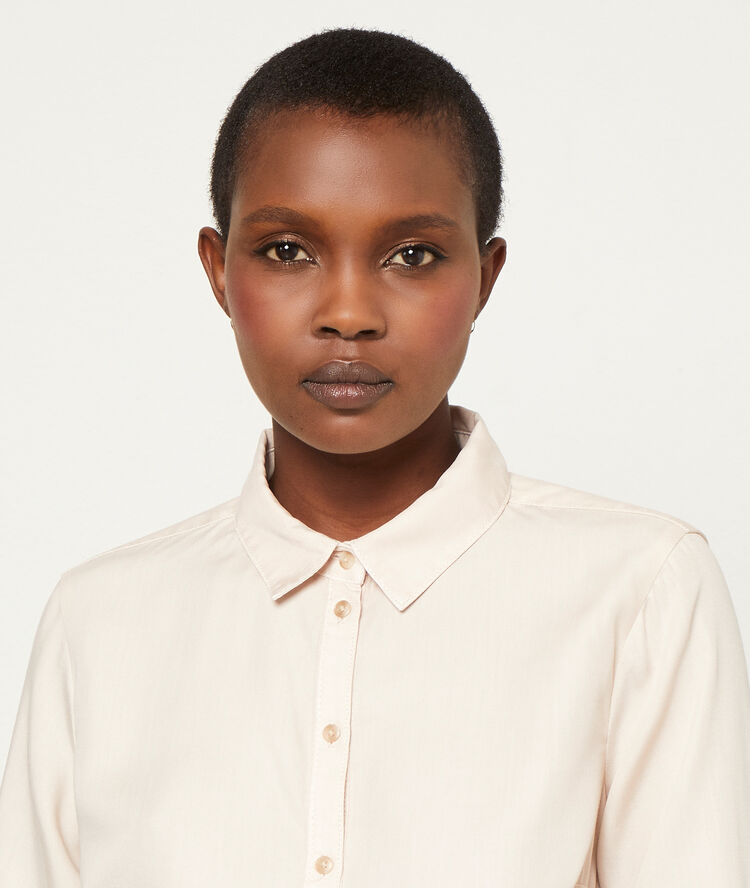 Camisa lisa c.beige rosa.