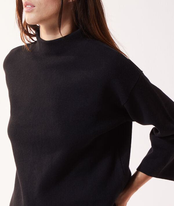 Jersey ancho de cuello alto Jersey ancho de cuello alto