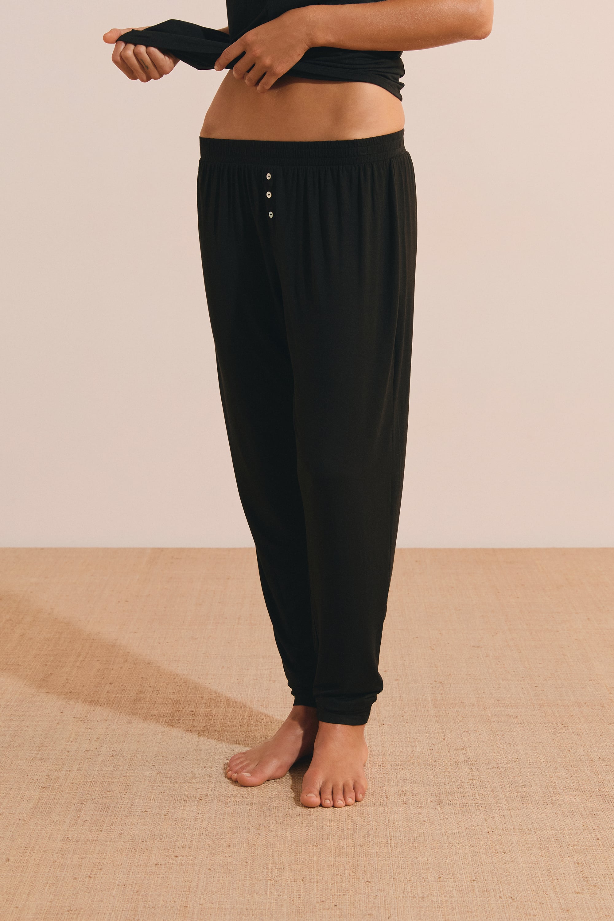 Pantalón de pijama liso de modal